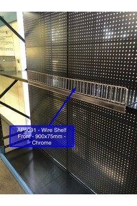 Wire Shelf Front (Fence) : 900 MM (W) x 75 MM (H)