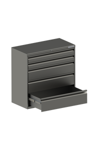 Under Bench Unit 5 Drawer : 900 MM (W) x 900 MM (H) x 450 MM (D) - Inc LEVELLING FEET & CORNER BRACKET