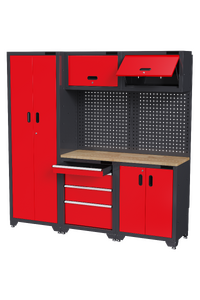 Tool Shed Storage Unit 2000 MM (H) X 500 MM (D) X 1980 MM (W) RED