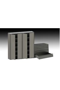 Freestanding Storage Kit C - Bench Cabinet and 2x Storage Cabinets