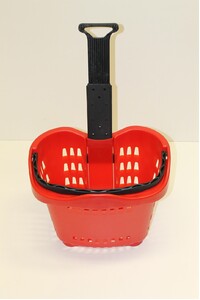 TL-1 Red Wheel Shopping Basket - 42 Litres (on wheels)