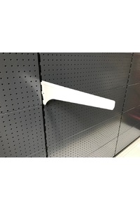 3 Lug Bracket - to suit 590mm (D) Shelf - with Double Pin for alternate systems -WHITE